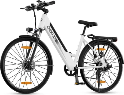Produktbild von Qekud F26 pro City E-Bike Trekking E-Bike MTB Citybikes 26-palcový 250W motor 21-rýchlostný biely