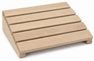 Produktbild von HAF 1x Sauna Kopfstütze Klassiker Birke | Aus 100% natürlichem Birkenholz | Feststehende Konstruktion ohne Metallteile | Stabile Holz Kopfauflage, KI-generiertes Bild