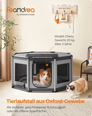 Produktbild von FeandreaHundekäfig, L Welpenauslauf,robust Konstruktion mit Seitentasche