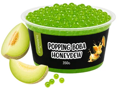 Produktbild von BubbleJoy Popping Boba Honigmelone 350 g Fruchtperlen für Bubble Tea