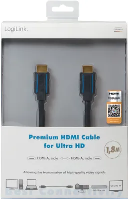 Obrázek produktu pro LogiLink CHB006, 5 m, HDMI Typ A (standardní), HDMI Typ A (standardní), Černá