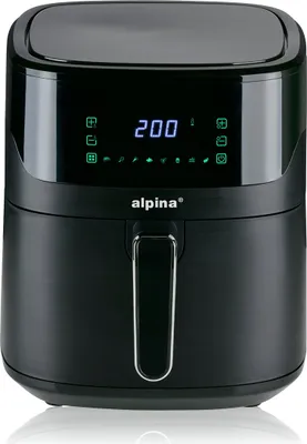 Produktbild von alpina Airfryer XL - Heißluftfritteuse 6L - Air Fryer 2 bis 5 Personen - Heißluftofen mit digitalem Touchscreen - einstellbare Temperatur 80 bis 200 Grad - Timer-Funktion - 8 Garprogramme