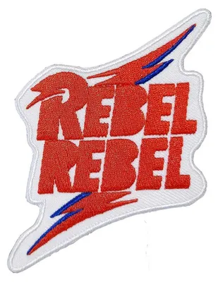 Produktbild von David Bowie - Aufnäher zum Aufbügeln "Rebel Rebel" - Baumwolle RO4421 (Einheitsgröße) (Weiß/Rot)