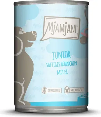 Obrázok produktu pre Mjamjam – šťavnaté kuracie mäso s vajcom Junior 400 g x 6