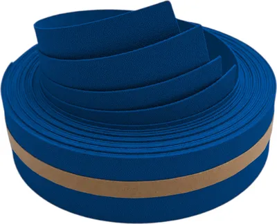 Produktbild von Doppelstab Sichtschutz zaun|zu PREMIUM VIERTEL Set Streifen 2,55m PP Zaunblende Enzianblau 2,55m