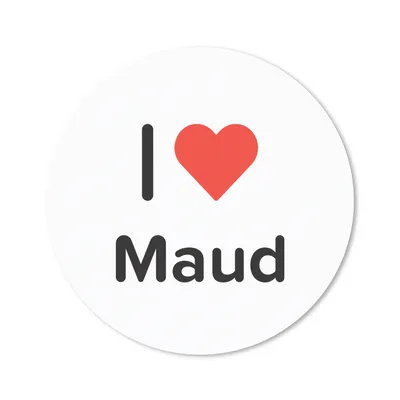 Produktbild von MuchoWow® Mauspad Mousepad Ich liebe - Maud - Mädchen 40x40 cm - Mousepads - Maus Mat - Pad - Mausunterlage - Schreibtisch Accessoires
