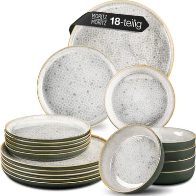 Produktbild von Moritz & Moritz TERRA 18-tlg Geschirr Set 6 Personen Grau