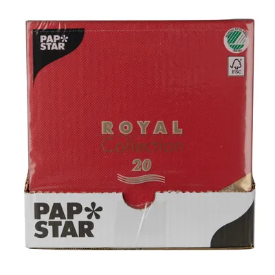 Obrázok produktu pre PAPSTAR 16911 PAPSTAR Servietten "ROYAL Collection", rot, 20er