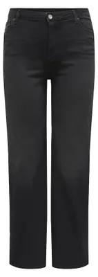 Productafbeelding van ONLY Carmakoma Damen Carwilly Hw Wide Cro1099 Noos Jeans, zwarte denim, maat 52W /