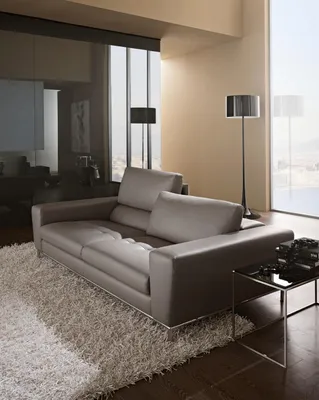 Produktbild von Leder Dreisitzer Luxus Sofa 3 Sitz Sofas Sitz Design Couch Möbel Grau Prianera