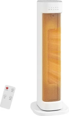 Image de Radiateur électrique, thermostat réglable, utilisation sûre, BLANC