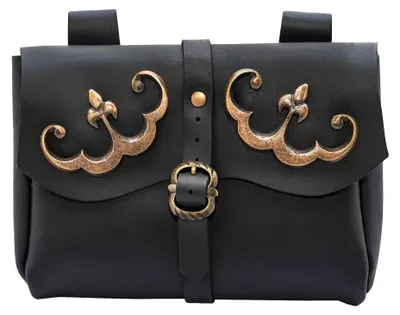 Produktbild von Spätmittelalterliche Gürteltasche aus Leder - Schwarz