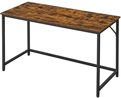 Produktbild von Famanu Schreibtisch - Ergonomisches Design - Höhenverstellbar - Holz und Stahl - Braun und Schwarz - 140 x 60 x 75 cm