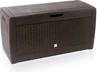 Produktbild von CASARIA® Gartenbox UV-beständig 310L Haltegriffe Rollen Terrasse Balkon Wohnzimmer Wintergarten Truhe Gartenbox Kissenbox 119x48cm Flecht-Optik Braun