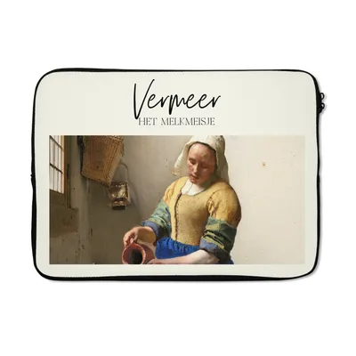 Produktbild von MuchoWow® Laptop Hülle 13 Zoll Milchmädchen - Vermeer - Alte Meister Laptoptasche - Laptophülle - Sleeve - Rundumschutz