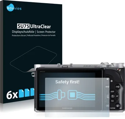 Produktbild von 6x Für Samsung NX300 Schutzfolie Savvies Displayschutz Display Schutz Folie Klar Transparent