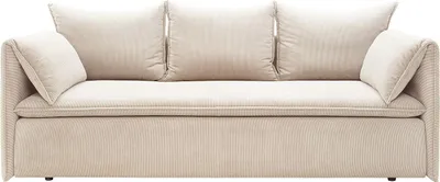 Produktbild von Vente-unique TEODORA, Sofabett, Wohnzimmer, 3 Sitz(e), Biege, Polyester, Stoff