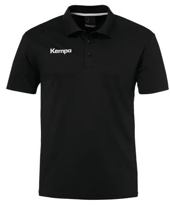 Image de Kempa Poly Polo Shirt - noir, Taille:140