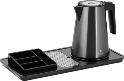 Produktbild von Royal Catering Wasserkocher - Kaffee- und Teestation - 1,2 L - 1800 W - schwarz -