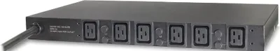 Imagen del producto de APC Basic Rack AP7526: Unidad de distribución de energía (PDU) para rack - 6 tomas IEC 320-C19, 230 V, corriente alterna - 22 kVA - 1U
