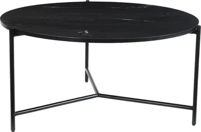 Produktbild von Miliboo - Runder Couchtisch aus schwarzem Marmor D 90 cm BUMCELLO