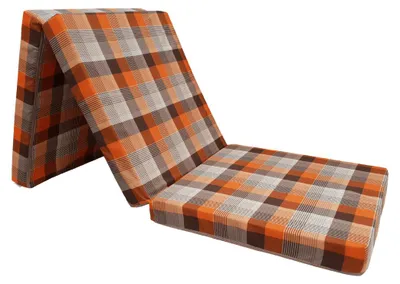 Productafbeelding van Natalia Spzoo vouwmatras 195x65x8 cm, meerkleurig B004 - 3-delig schuimmatras, afneembare hoes, voor logees, camper en kamperen, compact op te bergen