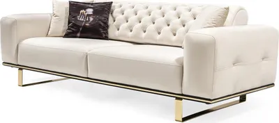 Produktbild von Sofa 3 Sitzer Wohnzimmer Luxus Polster Designer Möbel Chesterfield