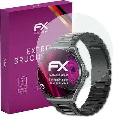Produktbild von atFoliX FX-Hybrid-Glass Displayfolie kompatibel mit Knauermann Pro 3 Rund (2024) Glasfolie