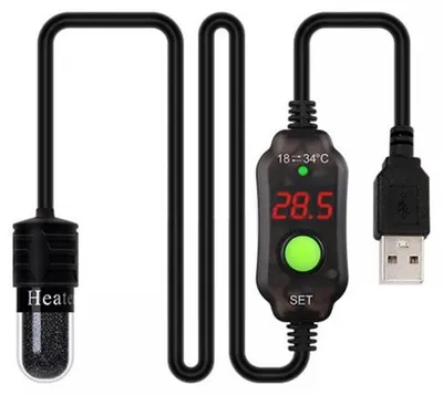 Obrázok produktu pre 10W USB akváriový ohrievač pre sladkovodné a slanovodné akváriá