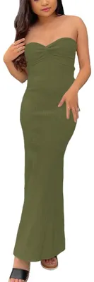 Produktbild von Sdencin Damen, y Bandeau-Kleid, y, gedrehte Knoten, vorne, gerippt, figurb