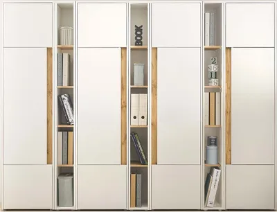 Produktbild von Aktenschrank V City - Weiß Wotan Eiche