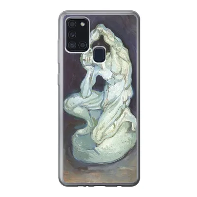 Produktbild von MuchoWow® Handyhülle Schutzhülle Hülle für Samsung Galaxy A21s Gipsskulptur eines knienden Mannes - Vincent van Gogh Silikon Softcase Handy Hülle - Hartschale