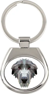 Image de Deerhound porte-clés géométrique Art-Dog