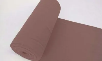 Produktbild von Bündchenstoff LUC Mauve, Uni 270 g/m², Strickschlauch glatt/fein, 35cm Schlauch, Meterware