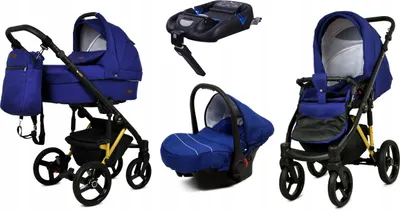Obrázok produktu pre BabyLux® UZO | Kočík 4v1 Set | Sailor Blue | Kombinovaný kočík | Set kočíka | Isofix-B