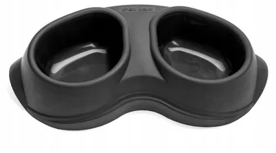 Produktbild von Ecomfy Space Bowl Doppelnapf 2x200ml Schwarz Recycelt