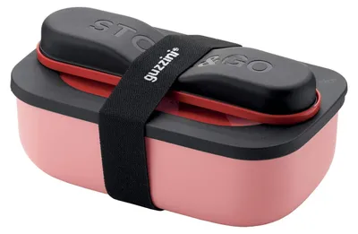 Immagine prodotto di Set da colazione Guzzini con posate da viaggio, colore rosso, capacità 900 ml