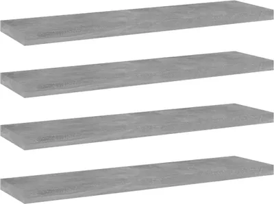Produktbild von Bücherregal-Bretter 4 Stk. Betongrau 40x10x1,5 cm Holzwerkstoff