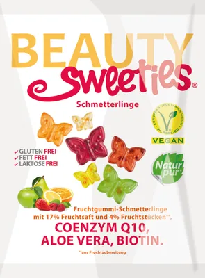 Produktbild von Schmetterlinge 125g Fruchtgummi inkl. Veggie Sweets Bienenfutter Vegan Glutenfrei Fettfrei Sojafrei