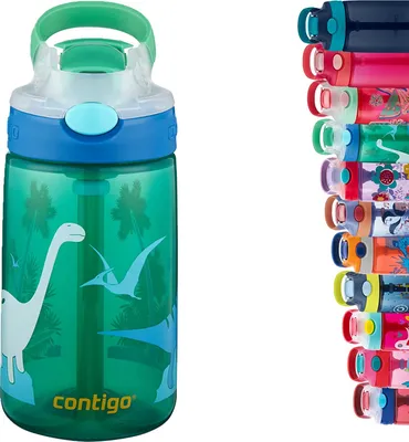 Immagine prodotto di ContiGo! borraccia per bambini Gizmo Flip Jungle verde Dino Autospout con cannuccia BPA (15,10)