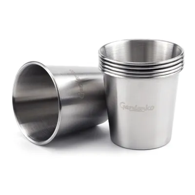Produktbild von 6er Set Edelstahl 304 Trinkbecher 200 ml – Bruchsicher Becher für Kinder