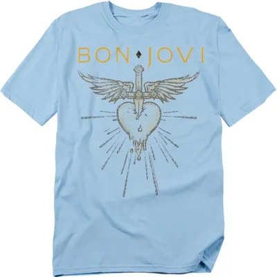 Obrázok produktu pre Bon Jovi - Tričko "Greatest Hits" pre mužov/dámy Uni TV20702 (L) (Light Blue)
