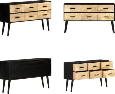Immagine prodotto di vidaXL Credenza 110x33x64 cm in legno massiccio Mango - Credenza - Credenze - Credenza in legno - Credenze in legno