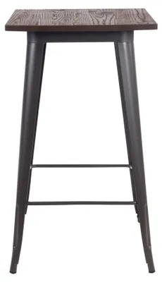 Obrázek produktu pro Vysoký čtvercový stolek 60 x 60 cm s dřevěnou deskou Woody