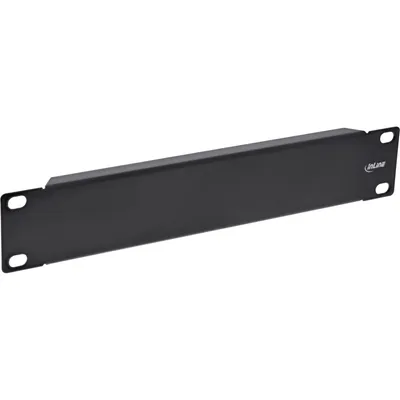 Produktbild von InLine 10" Blindplatte, 1HE, RAL 9005 schwarz, Blindverschlussplatte, SPCC, Stahl, Schwarz, 1 Stück(e), 121 g