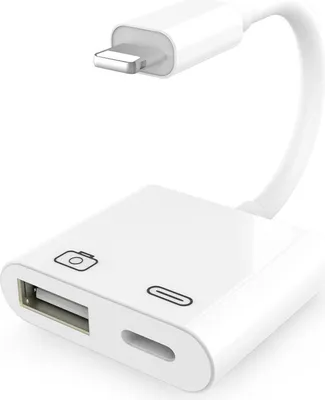 Produktbild von 4in1 iPhone iPad zu USB Kamera Adapter Kit Blitz zu USB OTG Adapterkabel (THT-005)