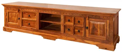 Immagine prodotto di MASSIVMOEBEL24 | mobile TV in legno di Acacia 220x50x55 miele dorato laccato OXFORD #0341