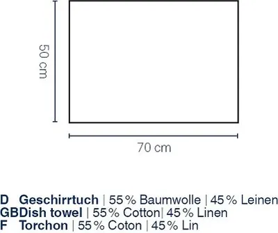 Produktbild von KELA Geschirrtuch Puro 55 % Baumwolle/45 % Leinen grau 70,0x50,0cm KL-12805