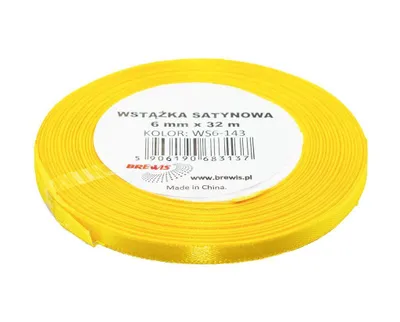 Produktbild von Wstążka satynowa jasna żółta 6mmx32m 2szt