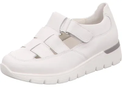 Produktbild von Waldläufer Slipper durchbrochen in weiss/weiss kombi, Gr. 6.5